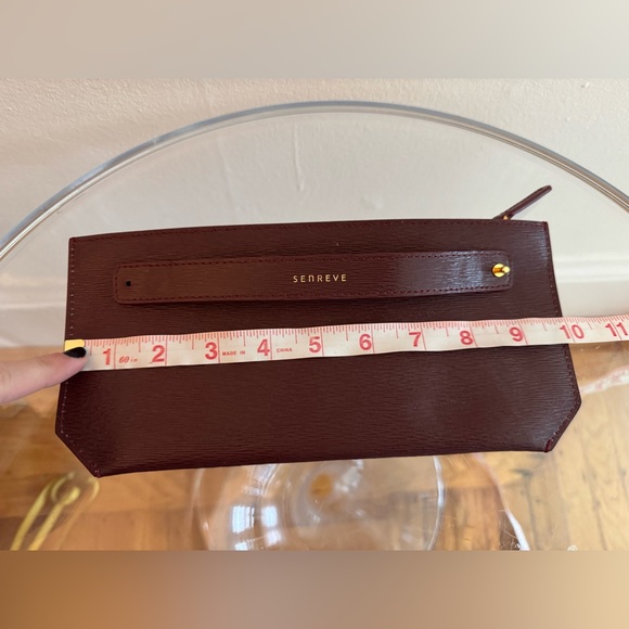 Senreve braceletlet pouch clutch maroon burgundy - Picture 6 of 8